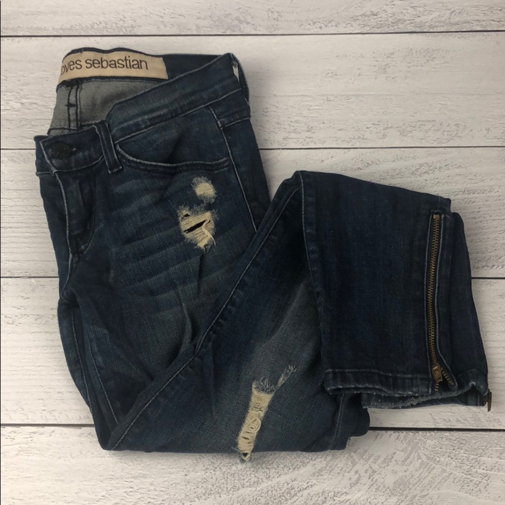Pookie Loves Sebastian skinny jeans with zippers